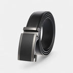Men's Leather Belt Suit Silver Automatic Buckle | Veltax | Beltary