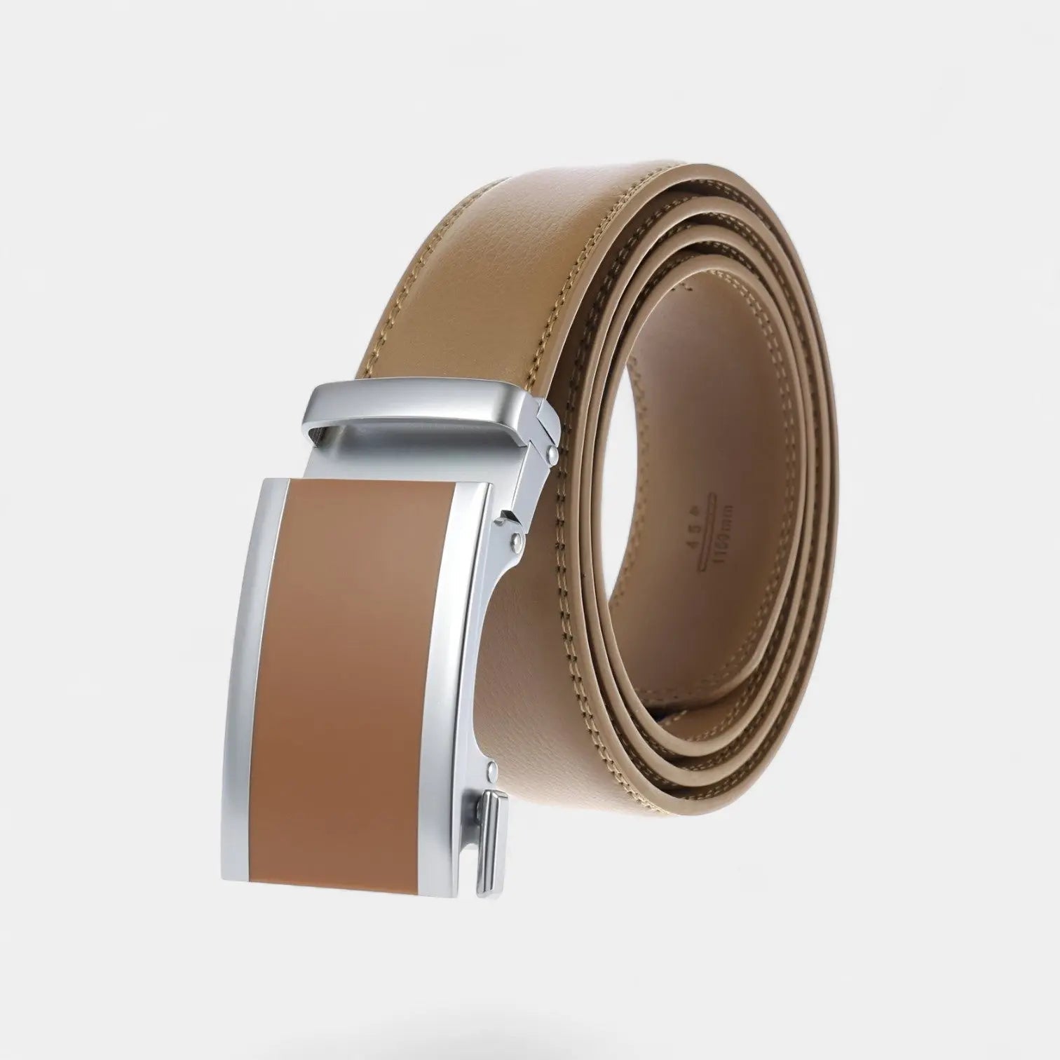 Men's Leather Belt Suit Silver Automatic Buckle | Veltax | Beltary