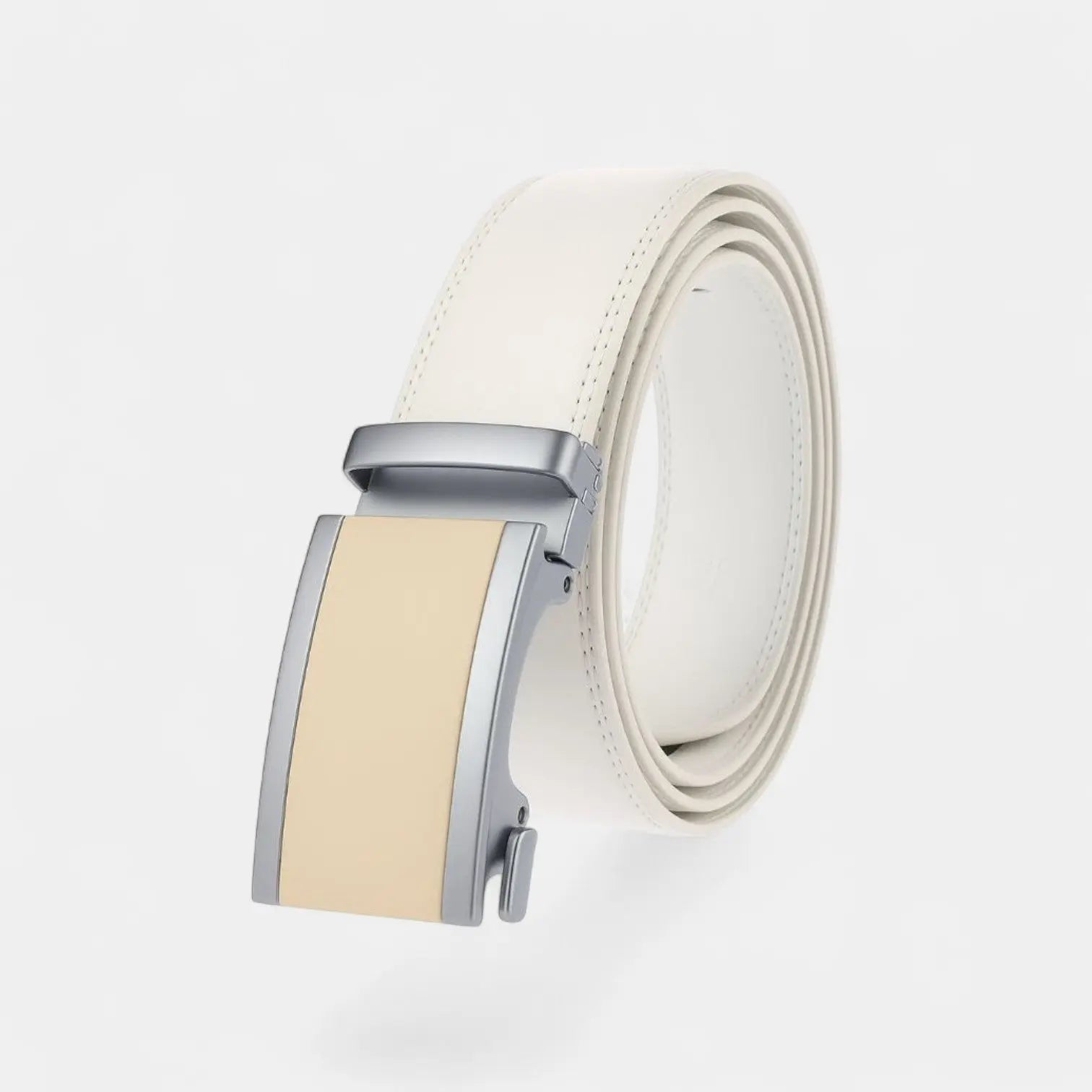 Men's Leather Belt Suit Silver Automatic Buckle | Veltax | Beltary