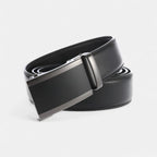 Men's Leather Belt Suit Silver Automatic Buckle | Veltax | Beltary