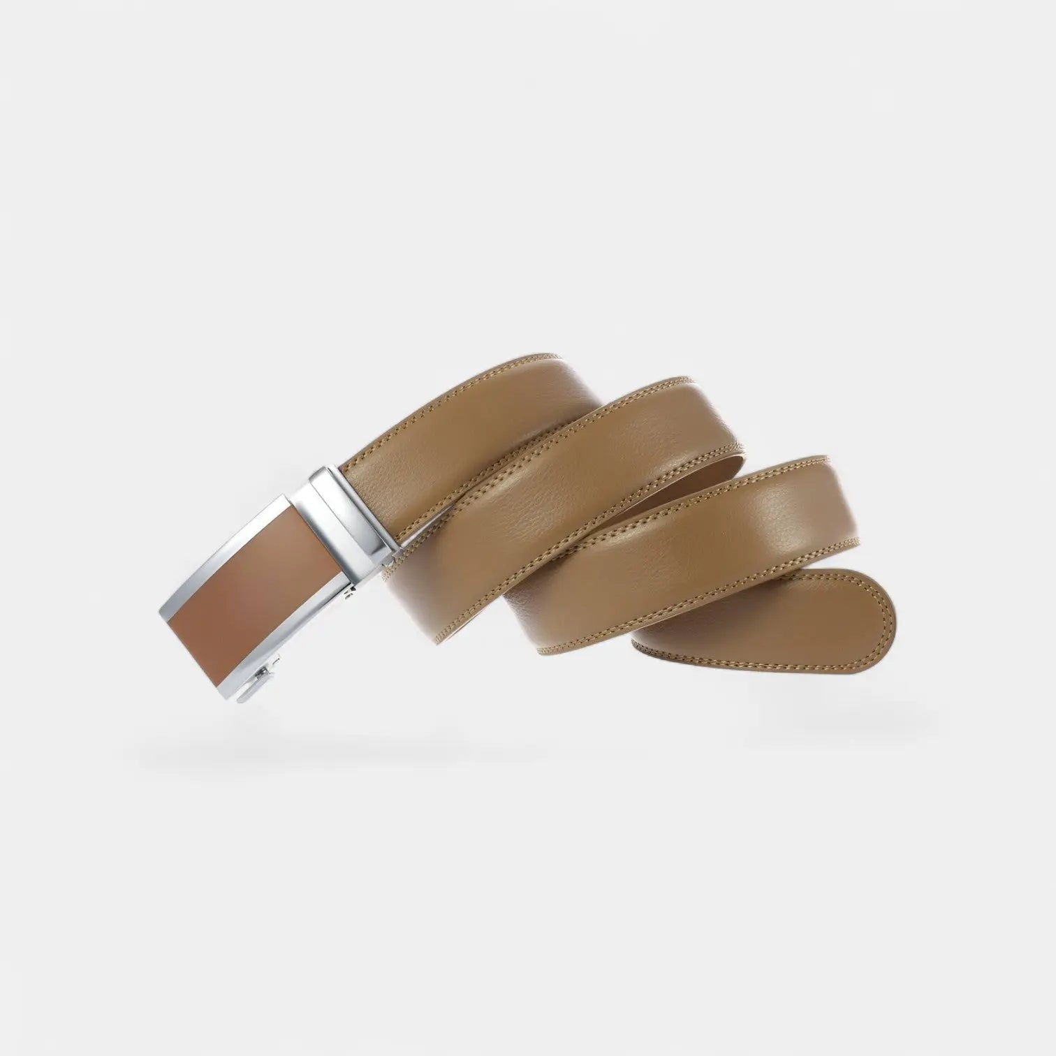 Men's Leather Belt Suit Silver Automatic Buckle | Veltax | Beltary