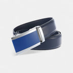 Men's Leather Belt Suit Silver Automatic Buckle | Veltax | Beltary