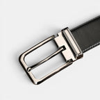 Men's Leather Belt Suit Silver Buckle Elegant | Elvox | Beltary