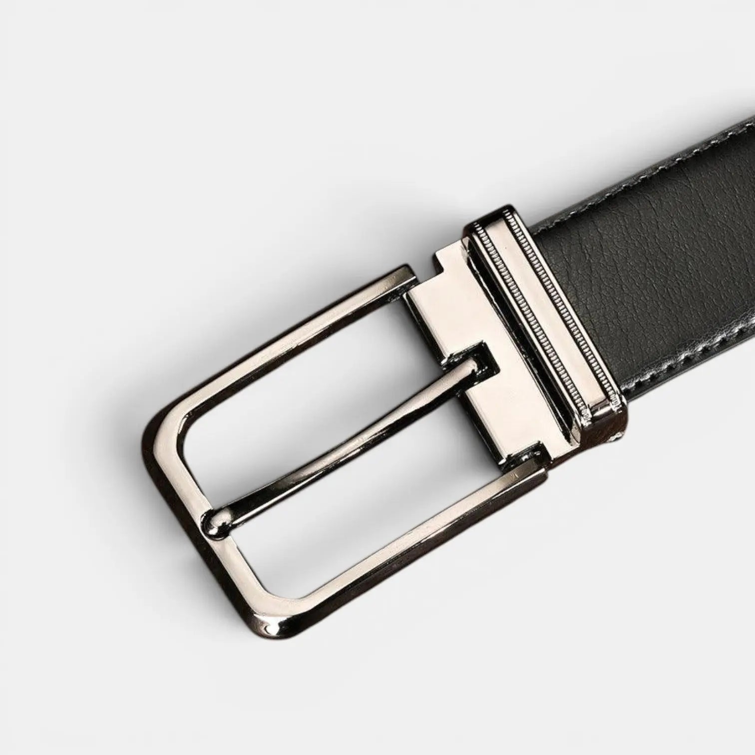 Men's Leather Belt Suit Silver Buckle Elegant | Elvox | Beltary