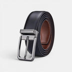 Men's Leather Belt Suit Silver Buckle Elegant | Elvox | Beltary