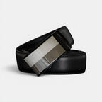 Men's Leather Suit Belt Automatic Buckle Two-Tone | Zelvox | Beltary