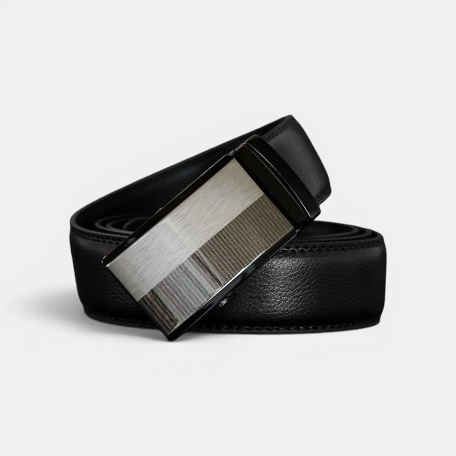 Men's Leather Suit Belt Automatic Buckle Two-Tone | Zelvox | Beltary