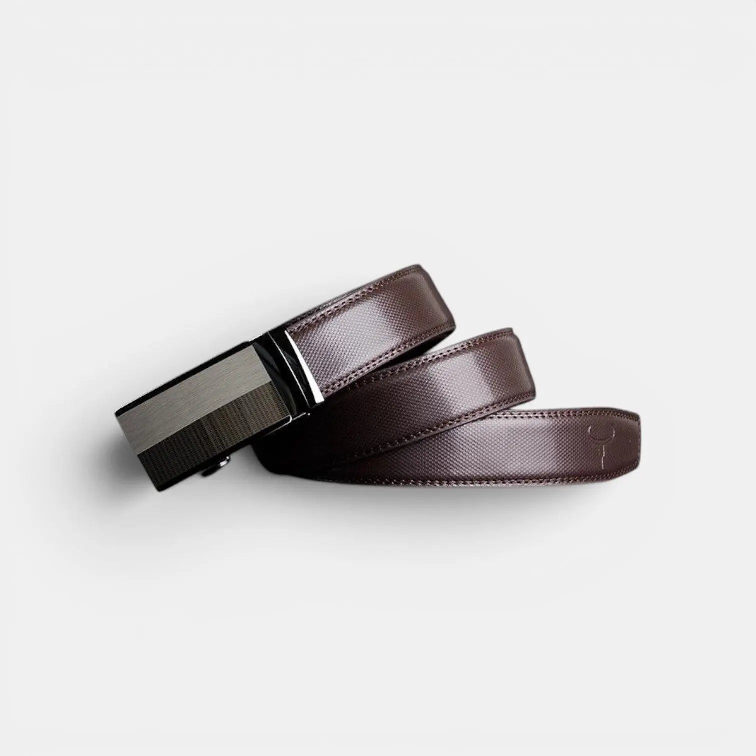 Men's Leather Suit Belt Automatic Buckle Two-Tone | Zelvox | Beltary
