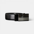 Men's Leather Suit Belt Automatic Buckle Two-Tone | Zelvox | Beltary