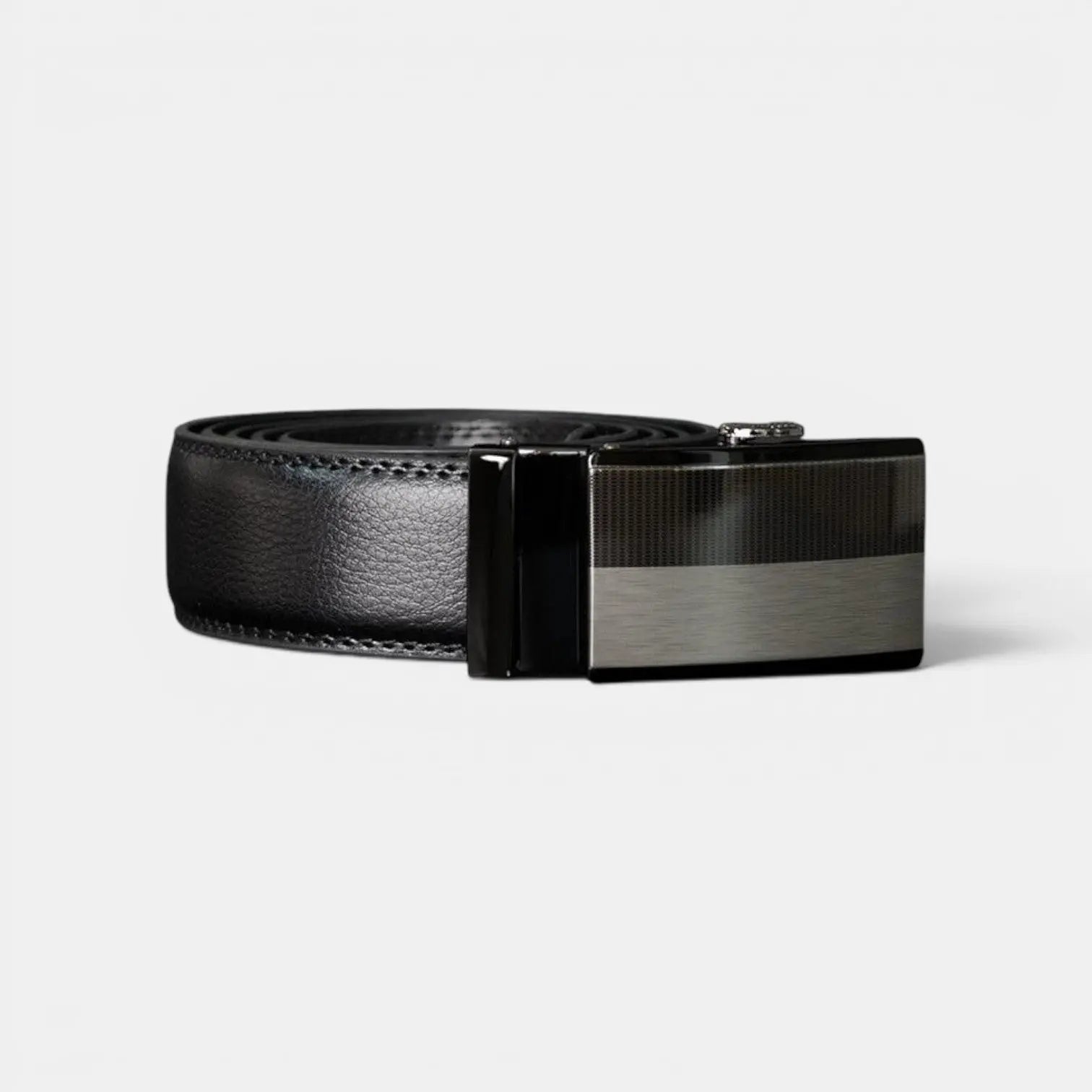 Men's Leather Suit Belt Automatic Buckle Two-Tone | Zelvox | Beltary