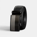 Men's Leather Suit Belt Automatic Buckle Two-Tone | Zelvox | Beltary