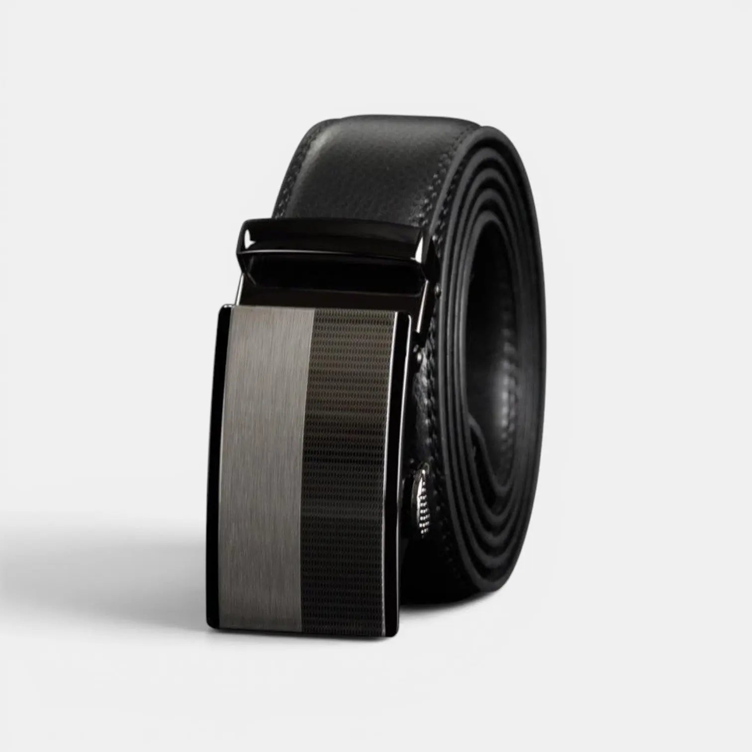Men's Leather Suit Belt Automatic Buckle Two-Tone | Zelvox | Beltary