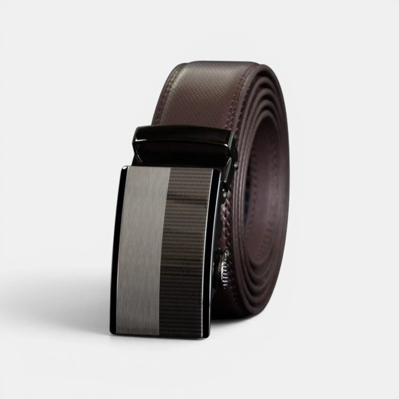 Men's Leather Suit Belt Automatic Buckle Two-Tone | Zelvox | Beltary