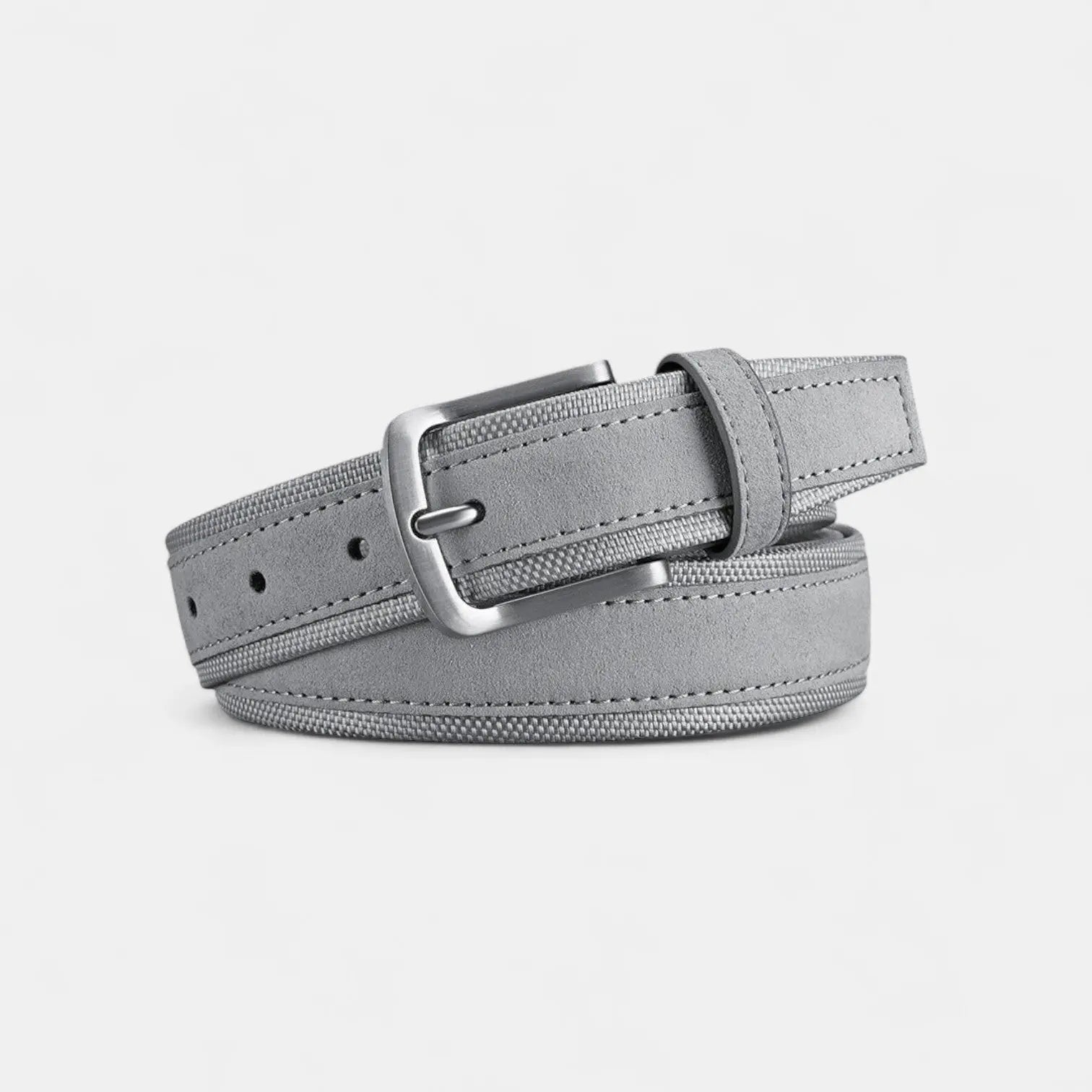 Men's Polyester Faux Suede Fabric Belt Pin Buckle | Tisdav | Beltary