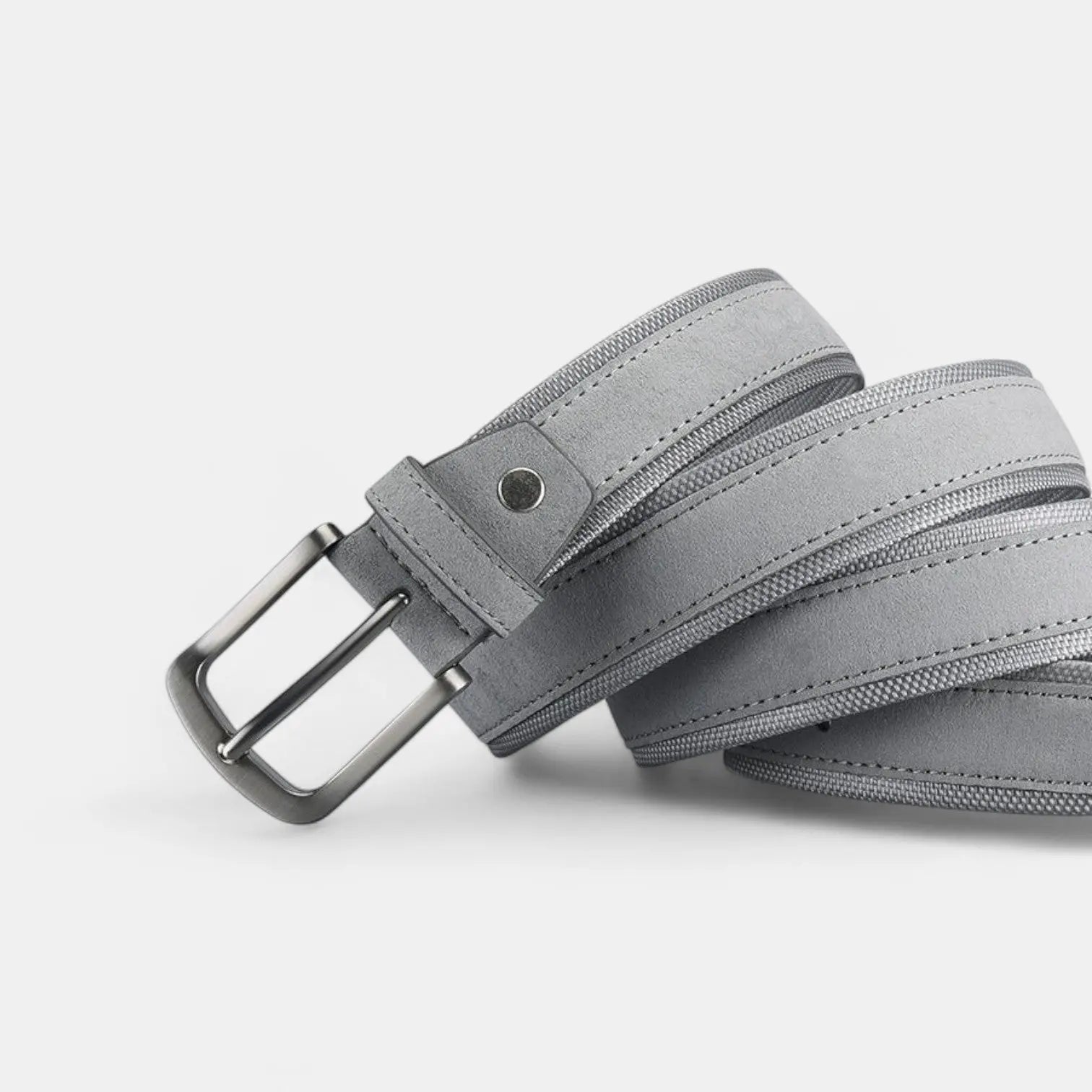 Men's Polyester Faux Suede Fabric Belt Pin Buckle | Tisdav | Beltary