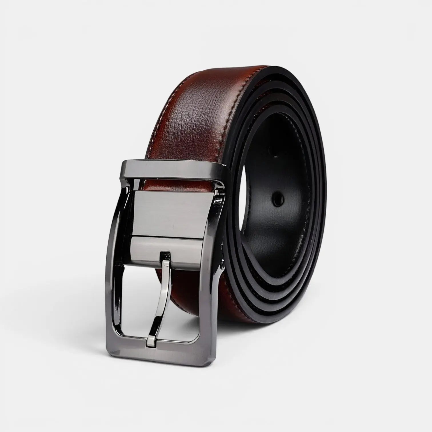Men's Reversible 2-in-1 Leather Belt Pin Buckle | Relvon | Beltary