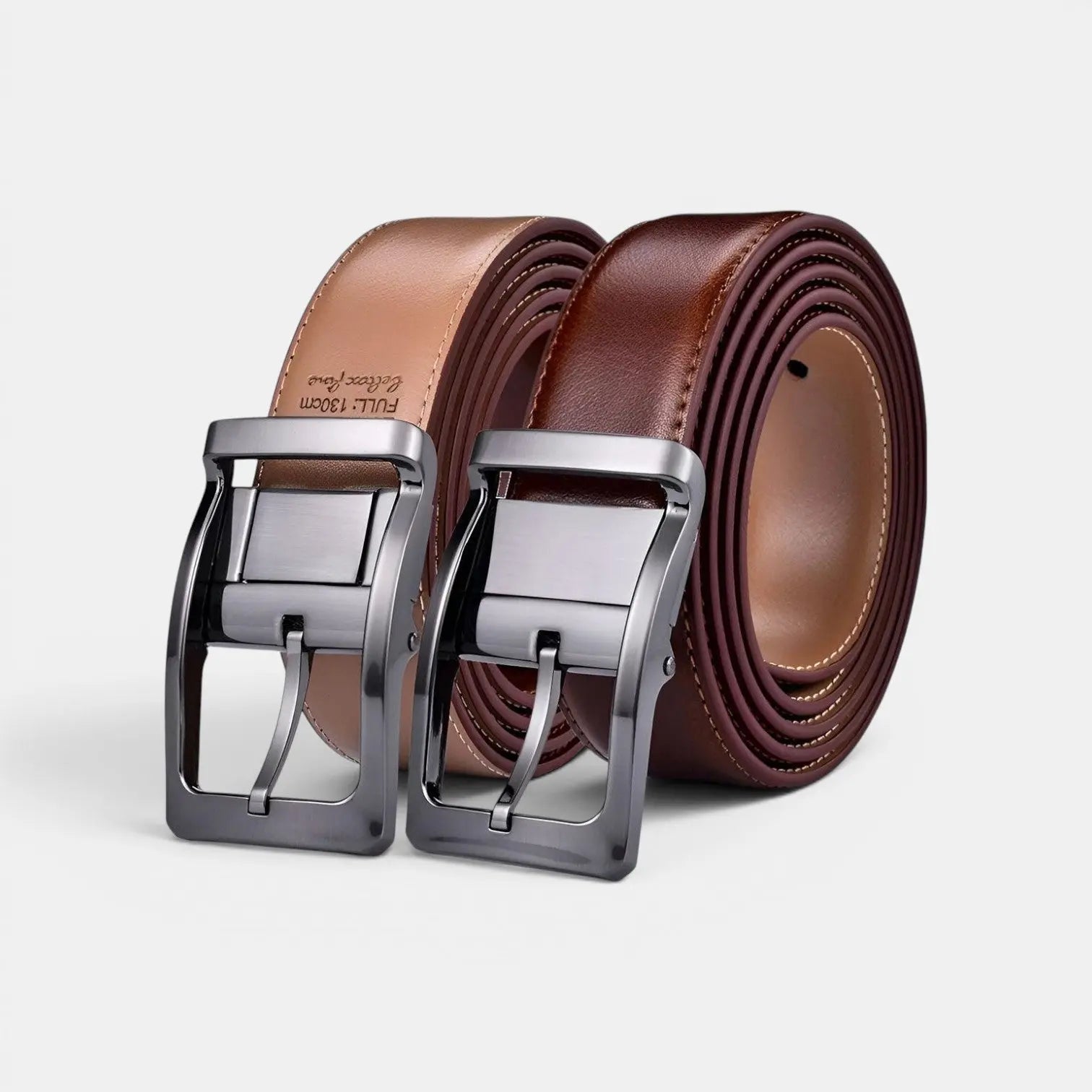 Men's Reversible 2-in-1 Leather Belt Pin Buckle | Relvon | Beltary