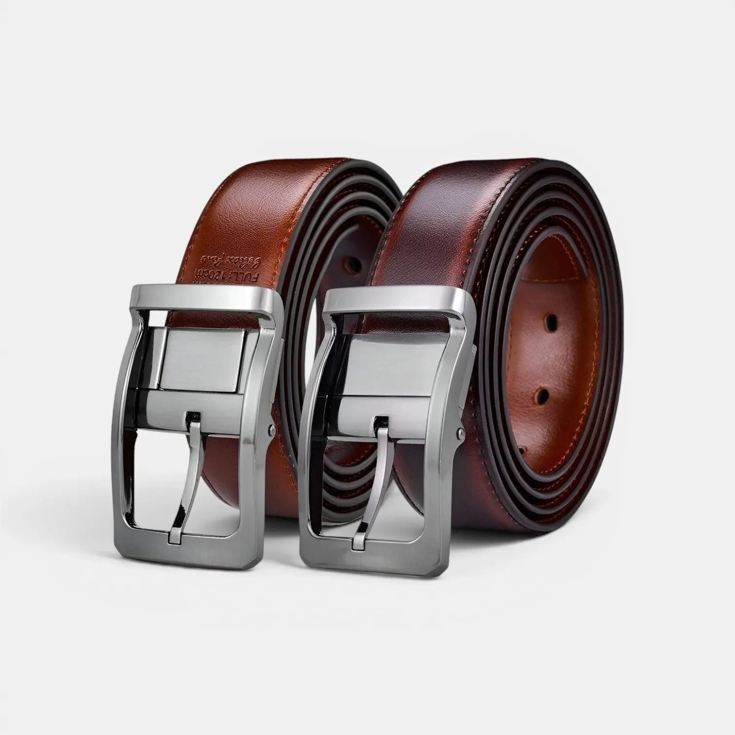 Men's Reversible 2-in-1 Leather Belt Pin Buckle | Relvon | Beltary