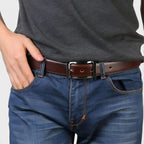 Men's Reversible 2-in-1 Leather Belt Pin Buckle | Relvon | Beltary
