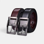 Men's Reversible 2-in-1 Leather Belt Pin Buckle | Relvon | Beltary