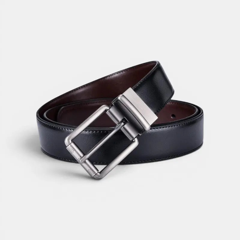 Men's Reversible 2 in 1 Leather Belt with Pin Buckle | Delvon | Beltary