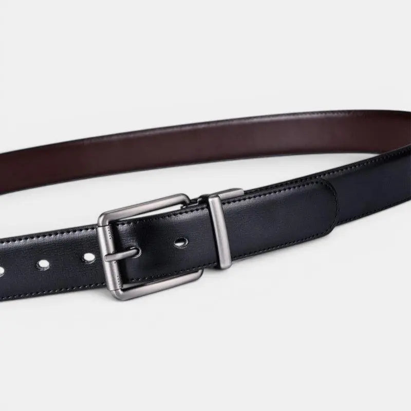 Men's Reversible 2 in 1 Leather Belt with Pin Buckle | Delvon | Beltary