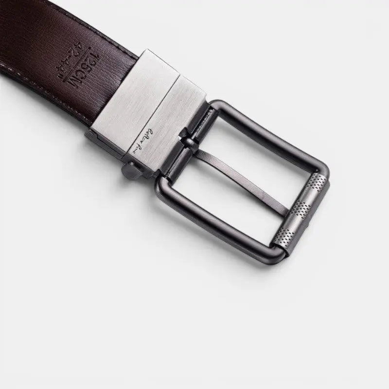 Men's Reversible 2 in 1 Leather Belt with Pin Buckle | Delvon | Beltary