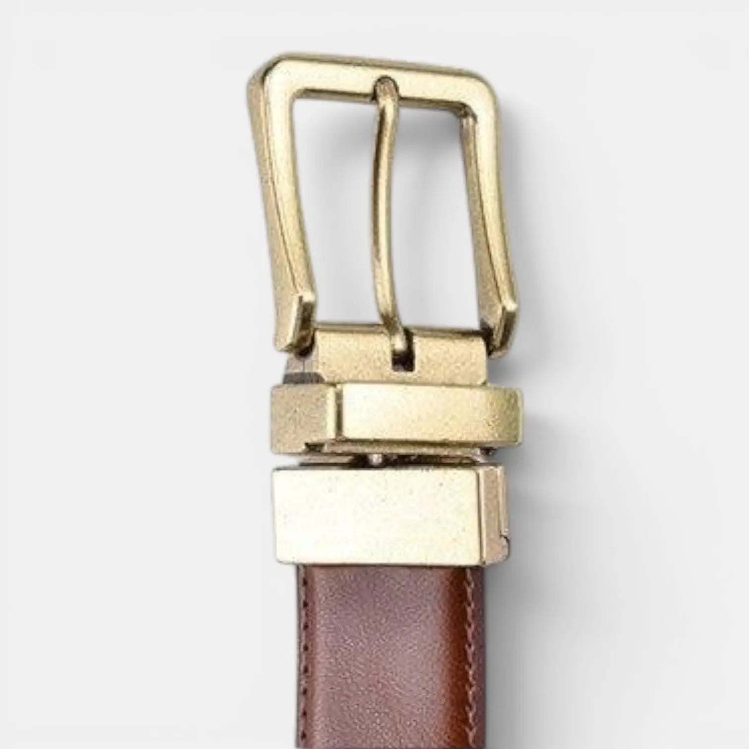 Men's Reversible 2-in-1 Smooth Leather Belt Gold Buckle | Bivorn | Beltary