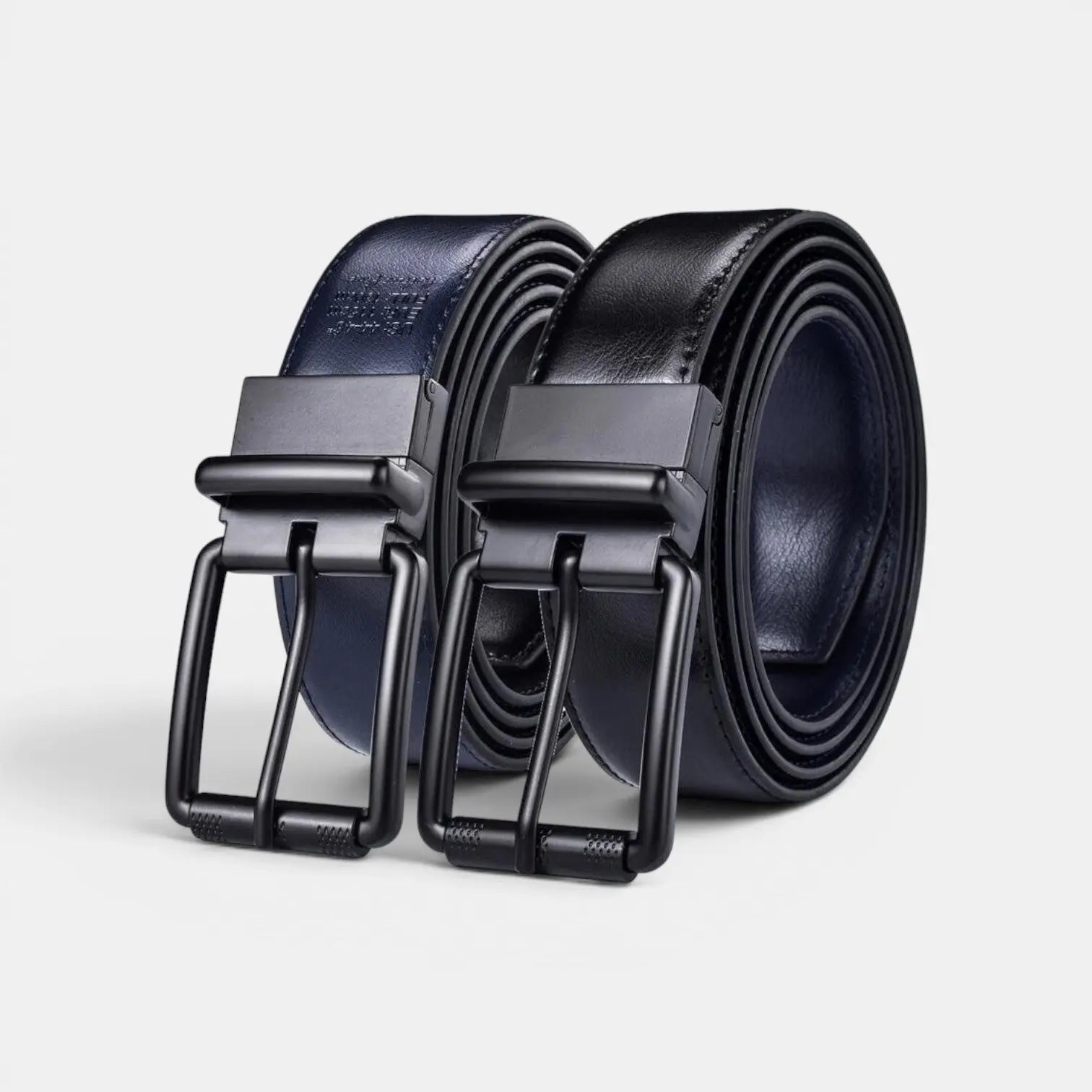 Men's Reversible 2-in-1 Smooth Leather Belt Square Buckle | Arvex | Beltary