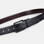 Men's Reversible 2-in-1 Smooth Leather Belt Square Buckle | Arvex | Beltary