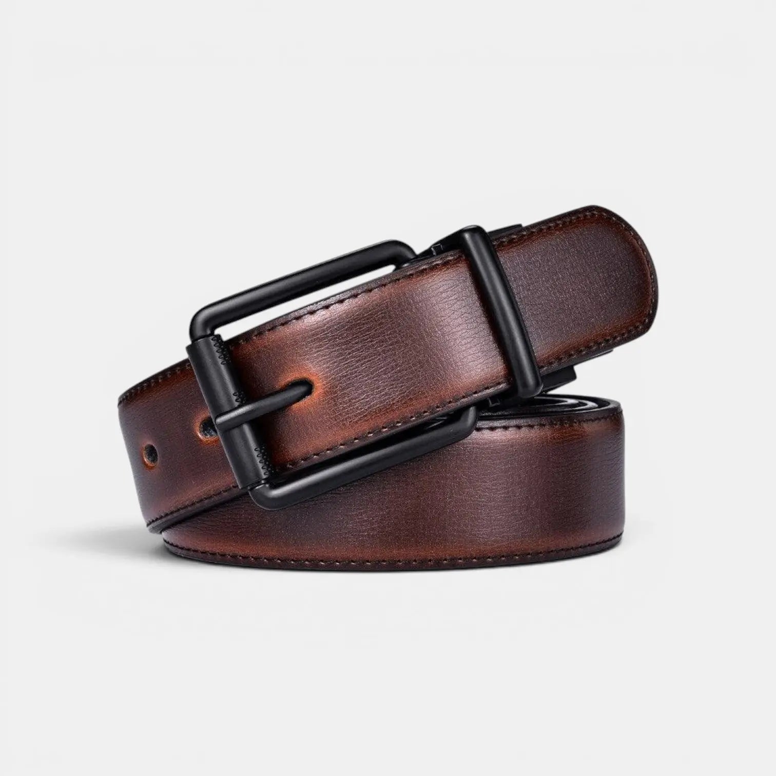 Men's Reversible 2-in-1 Smooth Leather Belt Square Buckle | Arvex | Beltary