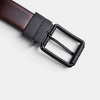 Men's Reversible 2-in-1 Smooth Leather Belt Square Buckle | Arvex | Beltary