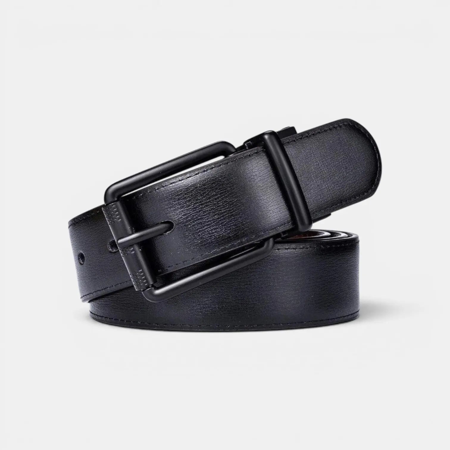 Men's Reversible 2-in-1 Smooth Leather Belt Square Buckle | Arvex | Beltary