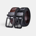 Men's Reversible 2-in-1 Smooth Leather Belt Square Buckle | Arvex | Beltary