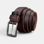 Men's Smooth Full Grain Leather Casual Belt with Pin Buckle | Lorven | Beltary