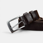Men's Smooth Full Grain Leather Casual Belt with Pin Buckle | Lorven | Beltary
