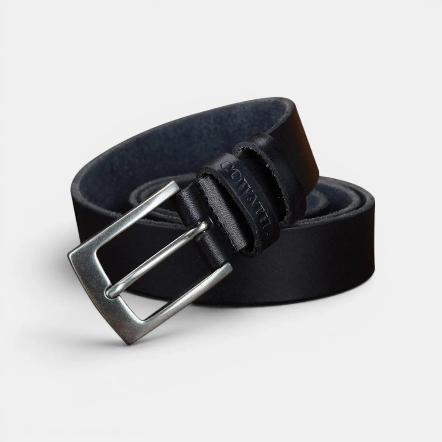 Men's Smooth Full Grain Leather Casual Belt with Pin Buckle | Lorven | Beltary