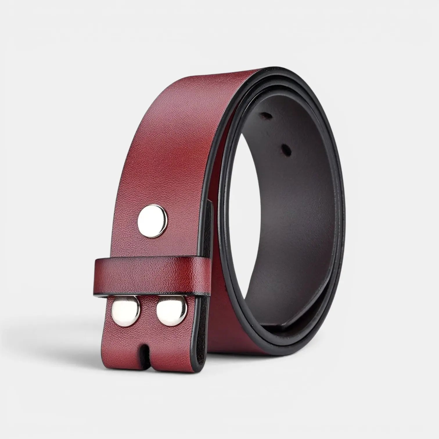 Men's Smooth Leather Belt Strap with Interchangeable Buckle | Corvex | Beltary
