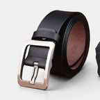 Men's Smooth Leather Belt with Perforated Pin Buckle | Lorjex | Beltary