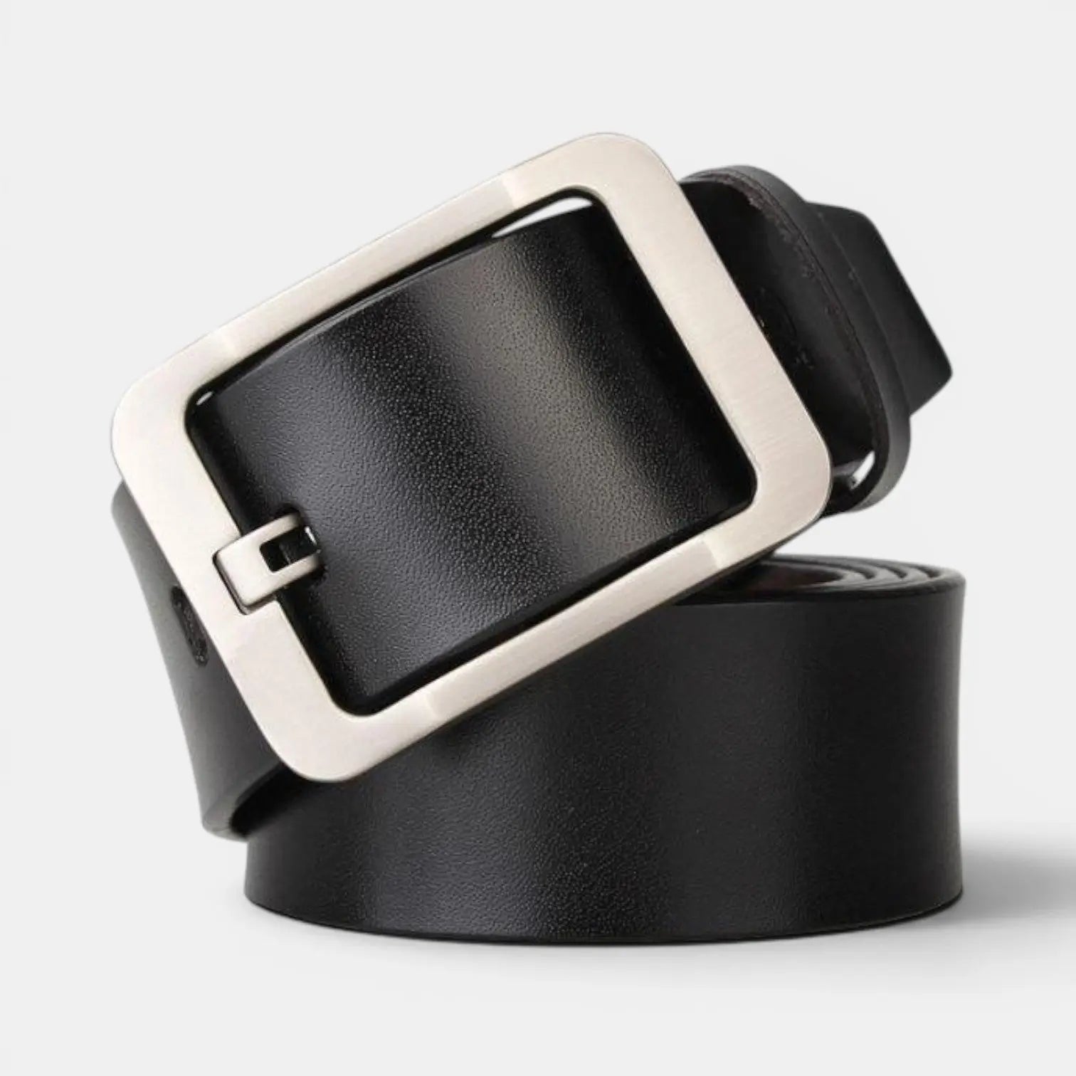 Men's Smooth Leather Belt with Perforated Pin Buckle | Lorjex | Beltary