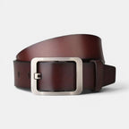 Men's Smooth Leather Belt with Perforated Pin Buckle | Lorjex | Beltary