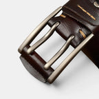 Men's Smooth Leather Casual Belt Double Prong Buckle | Talvox | Beltary