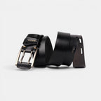 Men's Smooth Leather Casual Belt Double Prong Buckle | Talvox | Beltary