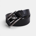 Men's Smooth Leather Casual Belt Double Prong Buckle | Talvox | Beltary