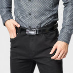 Men's Smooth Leather Formal Belt Automatic Buckle | Morvex | Beltary