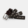 Men's Studded Leather Belt with Decorative Rivets and Pin Buckle | Rikvox | Beltary
