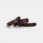 Men's Textured Leather Belt Strap Interchangeable Buckle | Delvox | Beltary