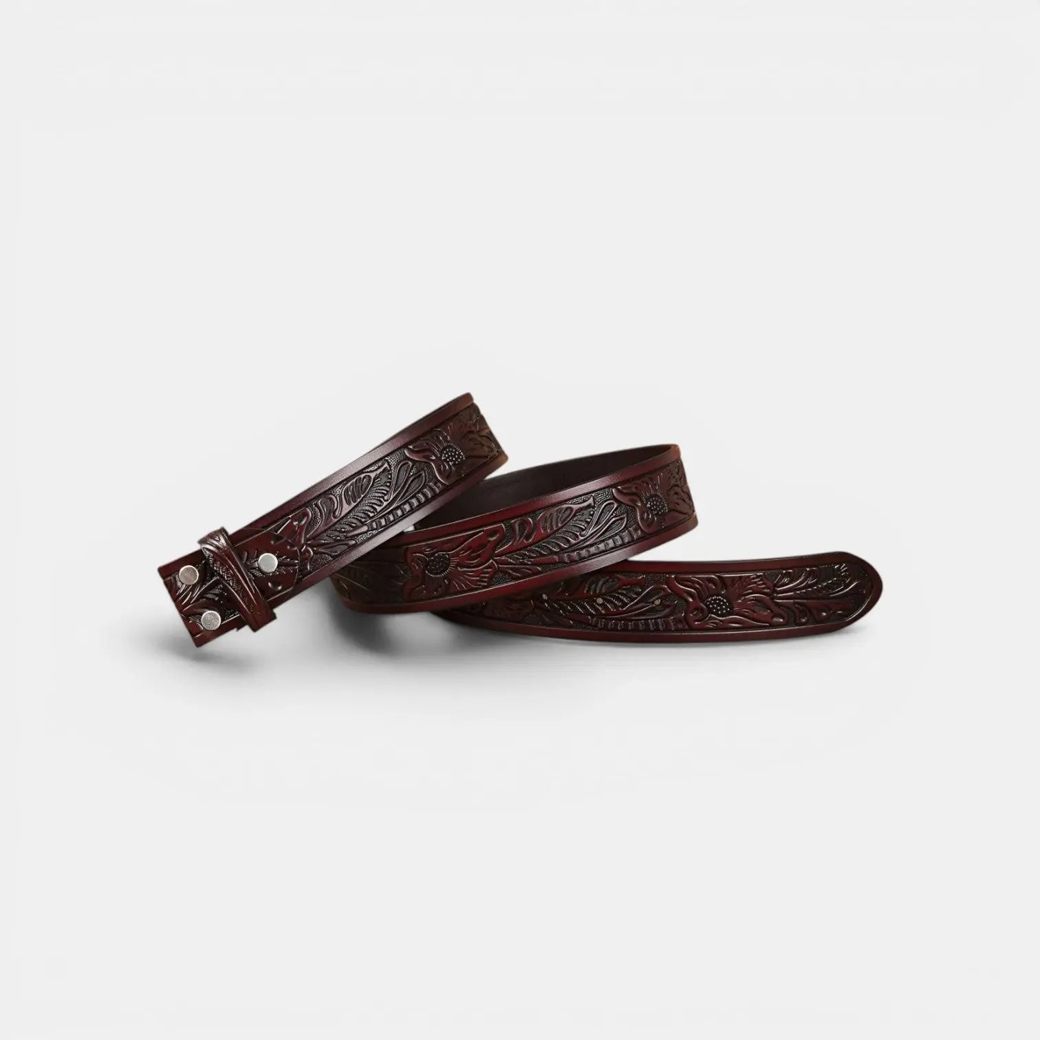 Men's Textured Leather Belt Strap Interchangeable Buckle | Delvox | Beltary
