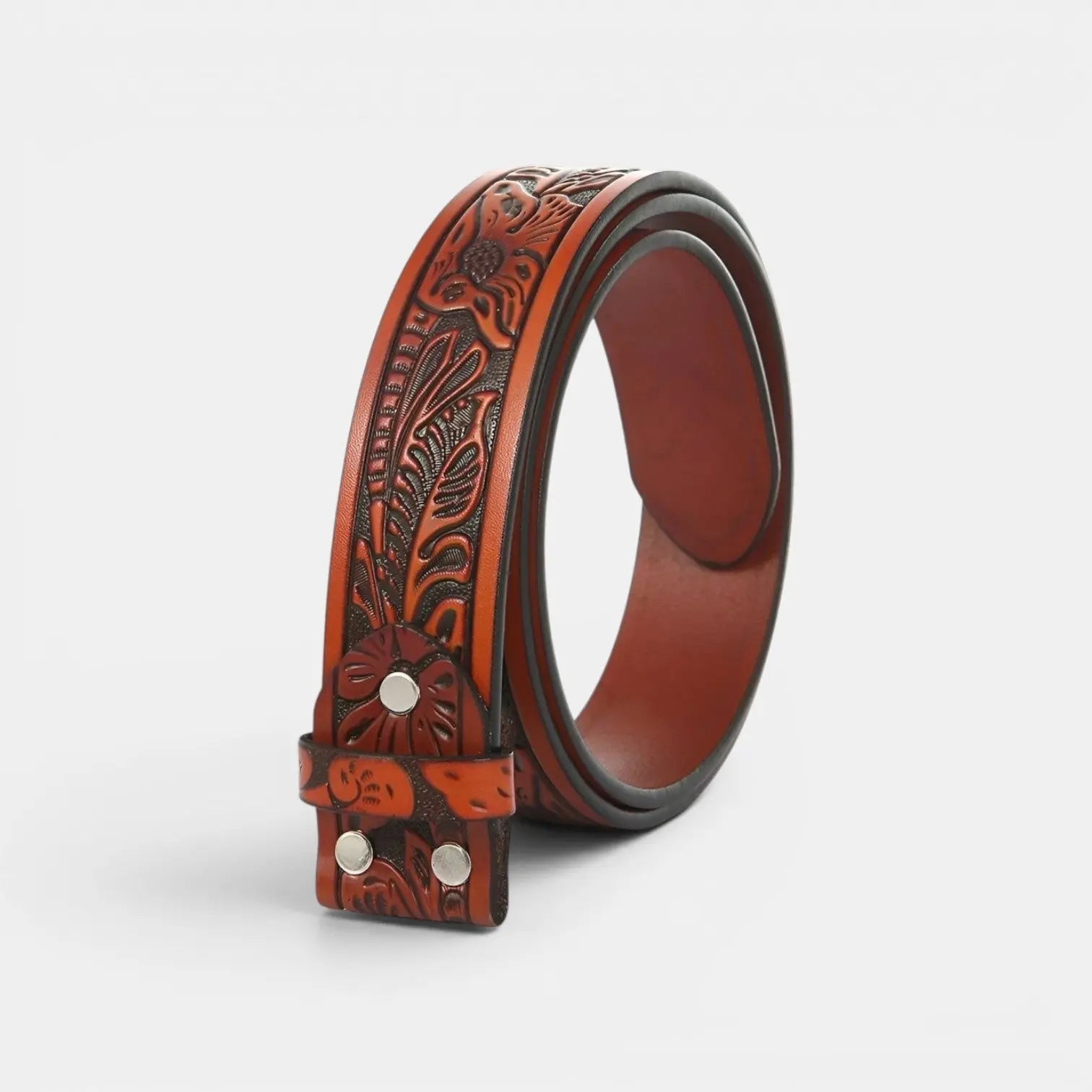 Men's Textured Leather Belt Strap Interchangeable Buckle | Delvox | Beltary