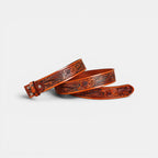 Men's Textured Leather Belt Strap Interchangeable Buckle | Delvox | Beltary